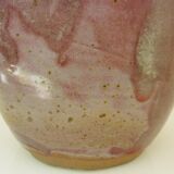 Pebble-shaped ceramic vase, signed