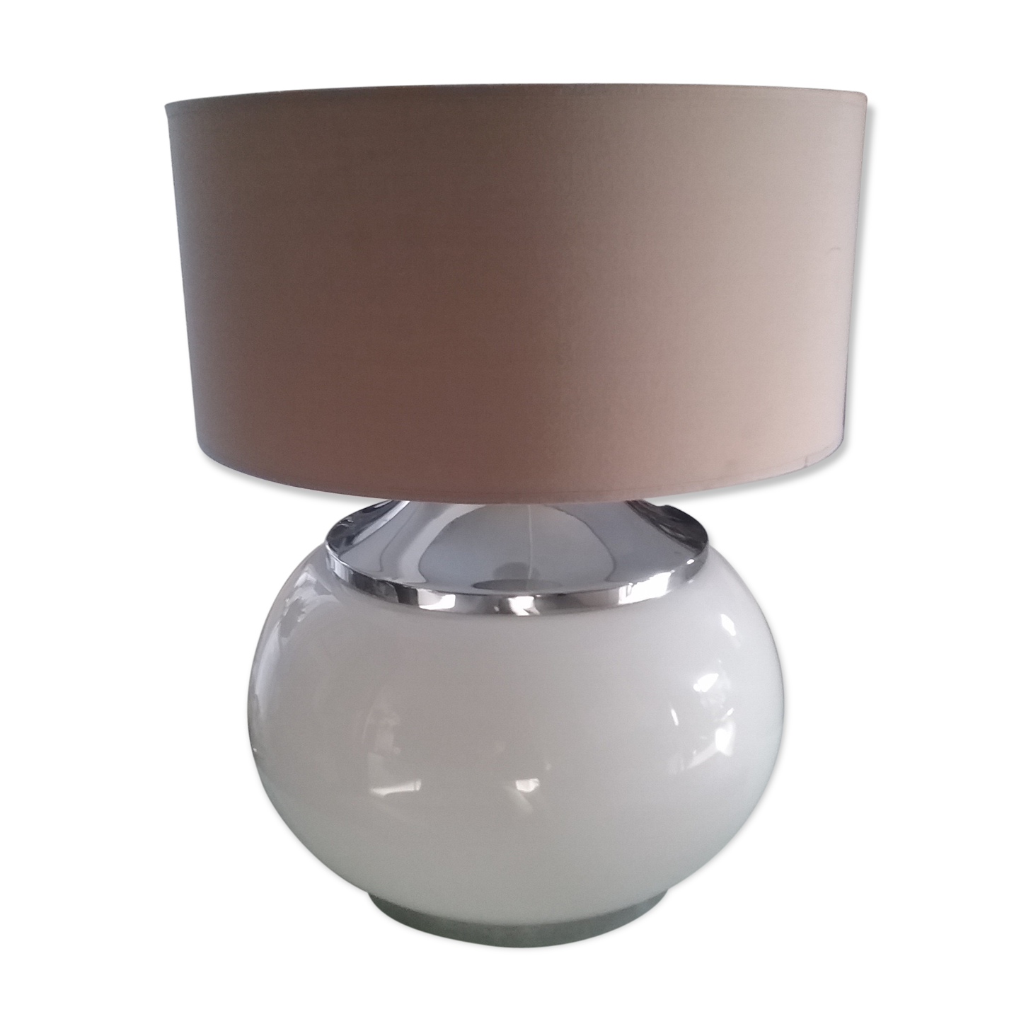 Beautiful and elegant table lamp vintage Murano glass ball - 70 year - art deco style