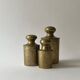 Set of 3 vintage boxes with genuine brass lids, 1950s.