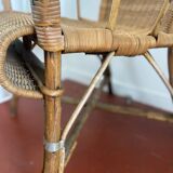 Vintage wicker armchair