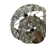 Vintage XL glass chandelier / Kinkeldey pendant light