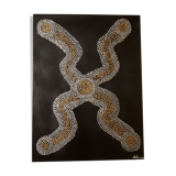Tableau sur toile  de "nico-m"  n°5 peint point par point. acrylique avec du relief