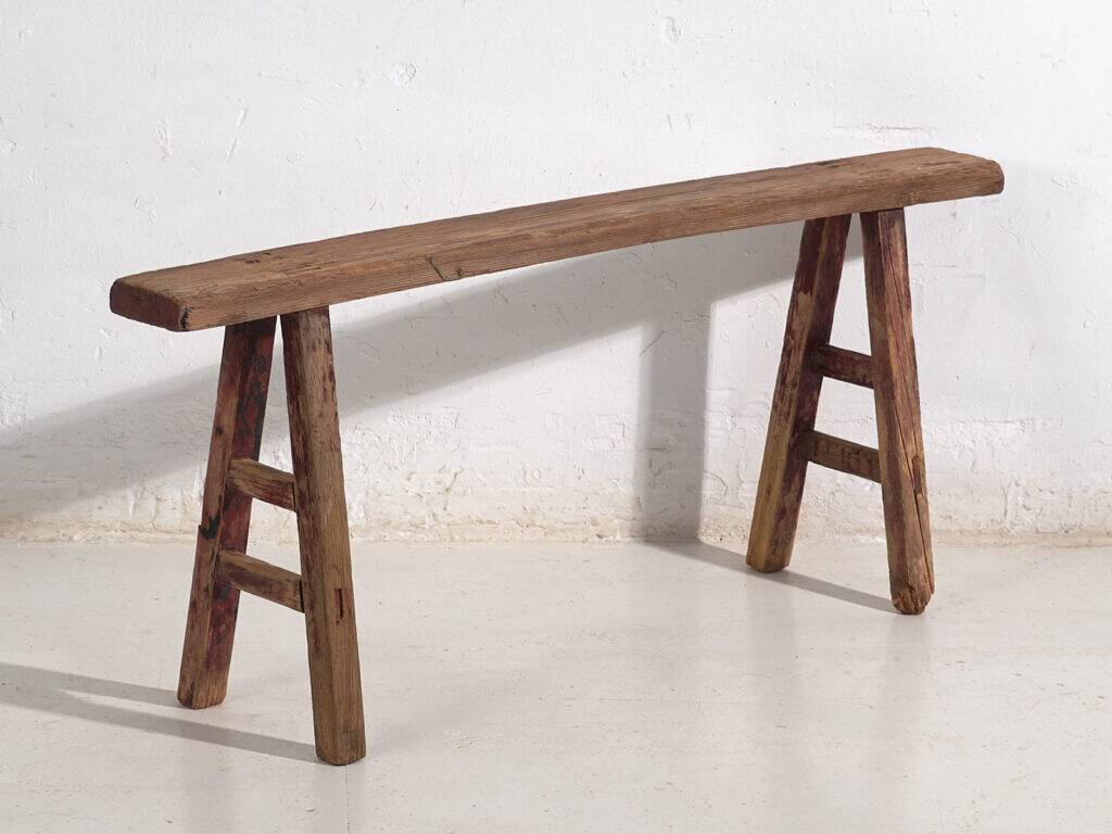 Antique solid wood bench (c.1870) #27