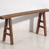 Antique solid wood bench (c.1870) #27
