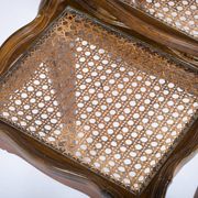 Vintage Nesting Tables with Rattan and Glass Top by Jason Møbler, 1960s, Set of 3