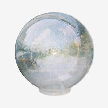 Globe in glass lampshade or for suspension bubbled glass