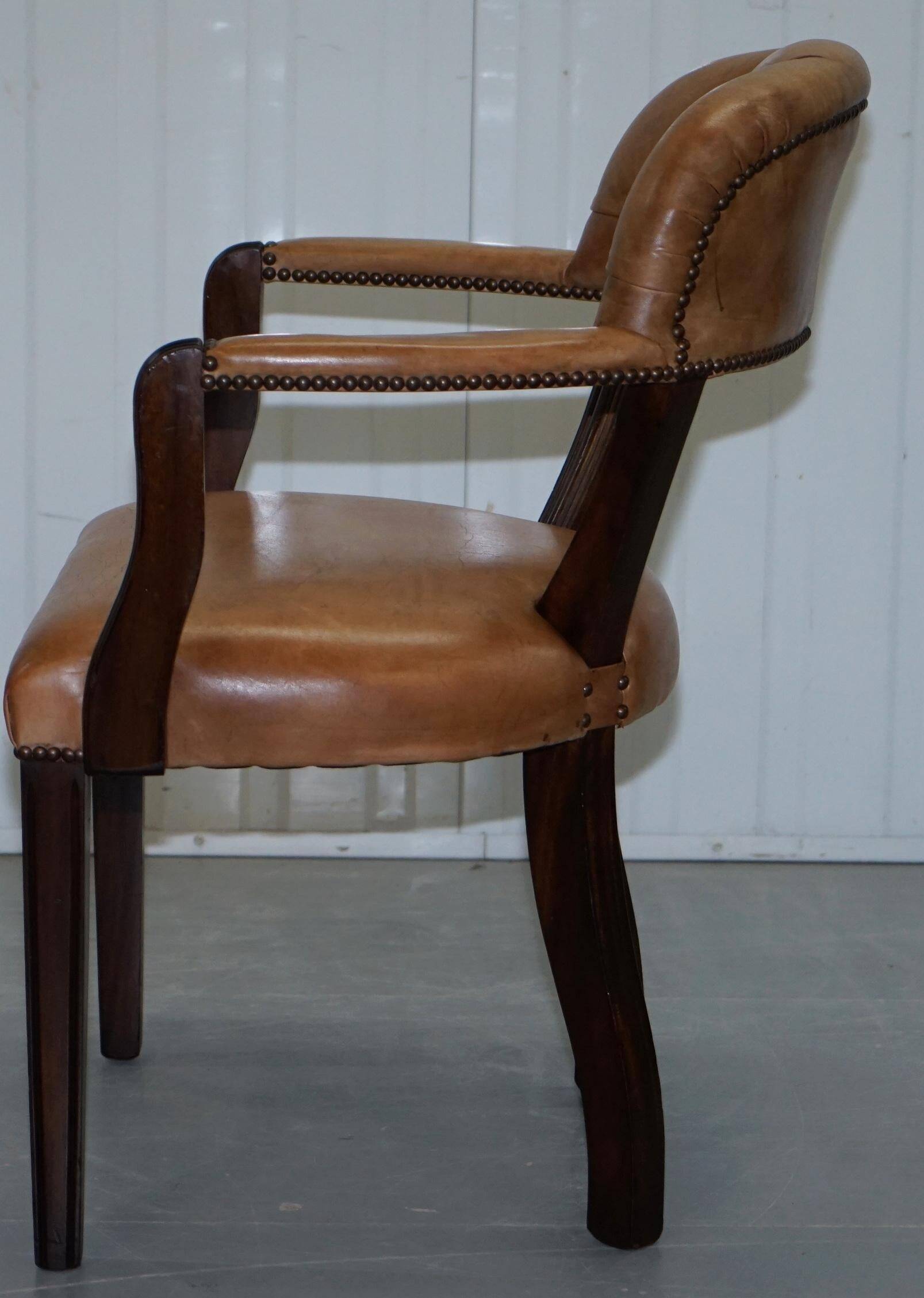 Fauteuil de bureau en cuir House of Chesterfield