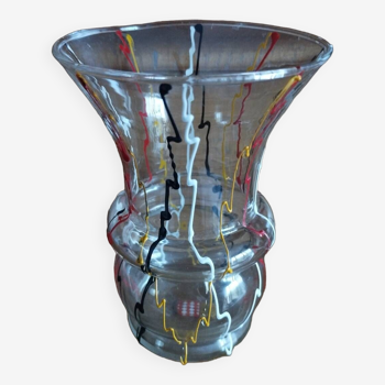 Vase transparent verrerie de Monaco