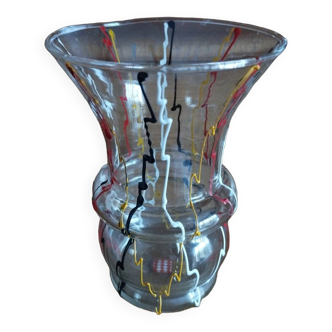 Vase transparent verrerie de Monaco