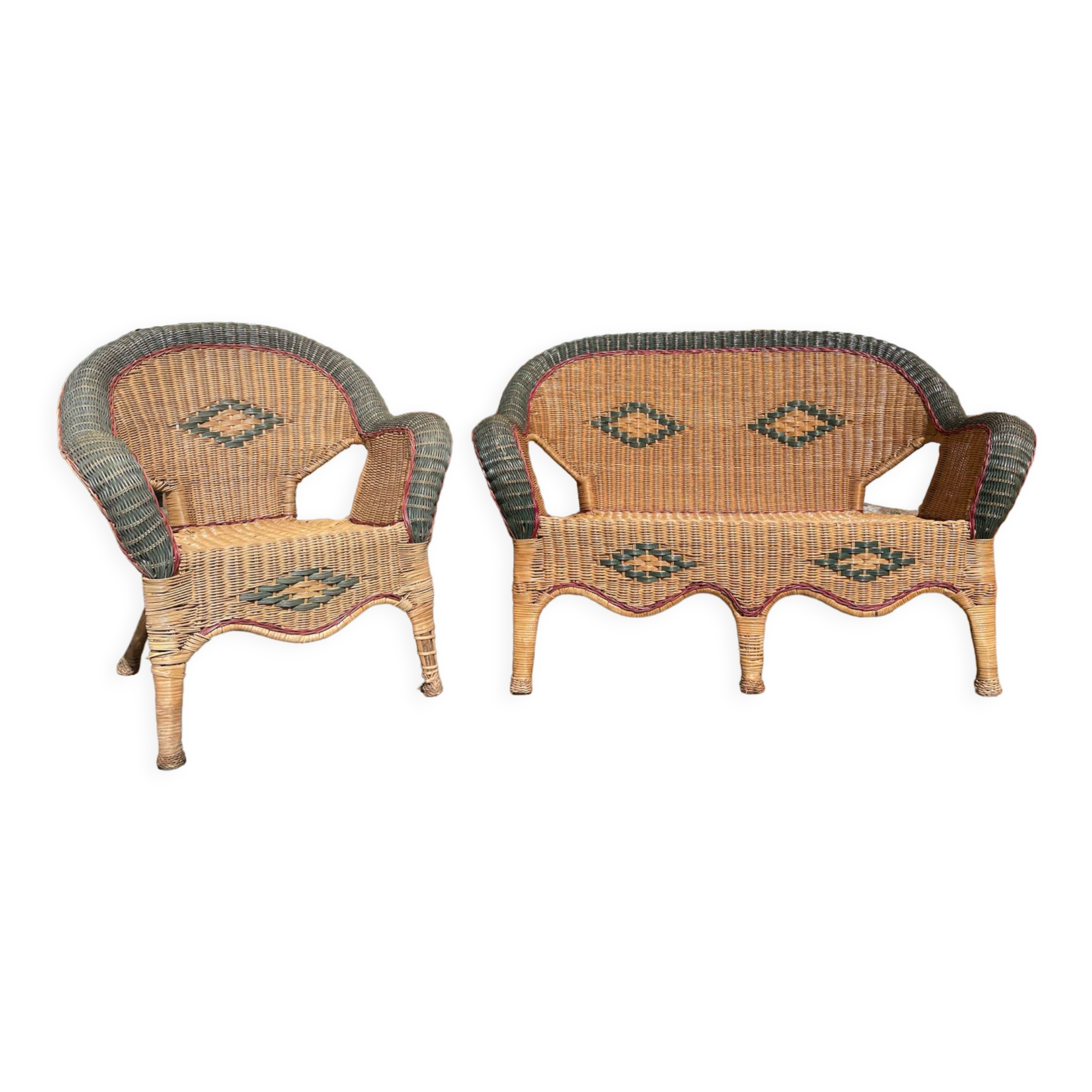 Vintage rattan garden furniture