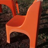 Children's orange table and chair set Progarden Italy