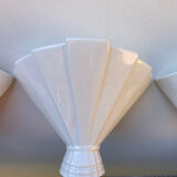 3 appliques en céramique blanche 1960