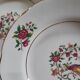 Porcelain dessert plates with bird decoration – Gressey 50s