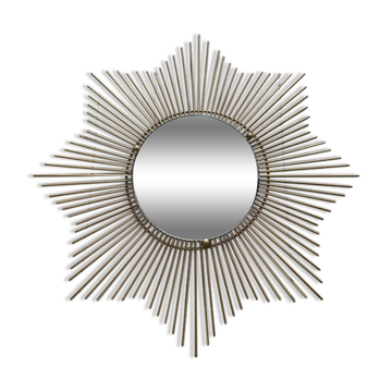 Miroir soleil en laiton vintage 1970