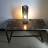 Matte black designer metal lamp