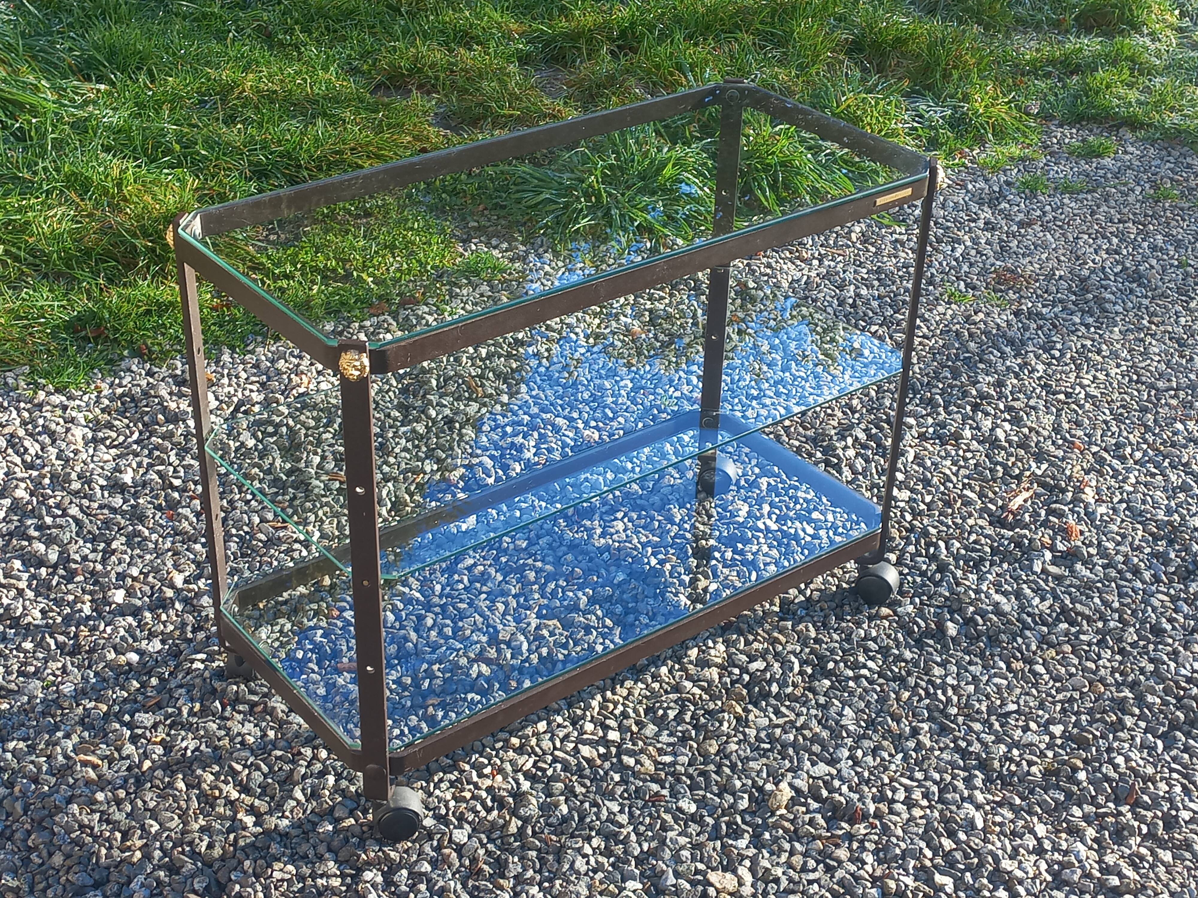 Rolling dessert trolley designed by Pierre Vandel