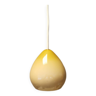 Small glass hanging lamp made at Holmegaard Glassworks Denmark in 2001.