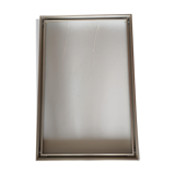Mirror frame in gray brushed aluminum - 1980s 60x40cm