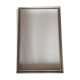 Miroir encadrement en alu brossé gris années 1980 60x40cm