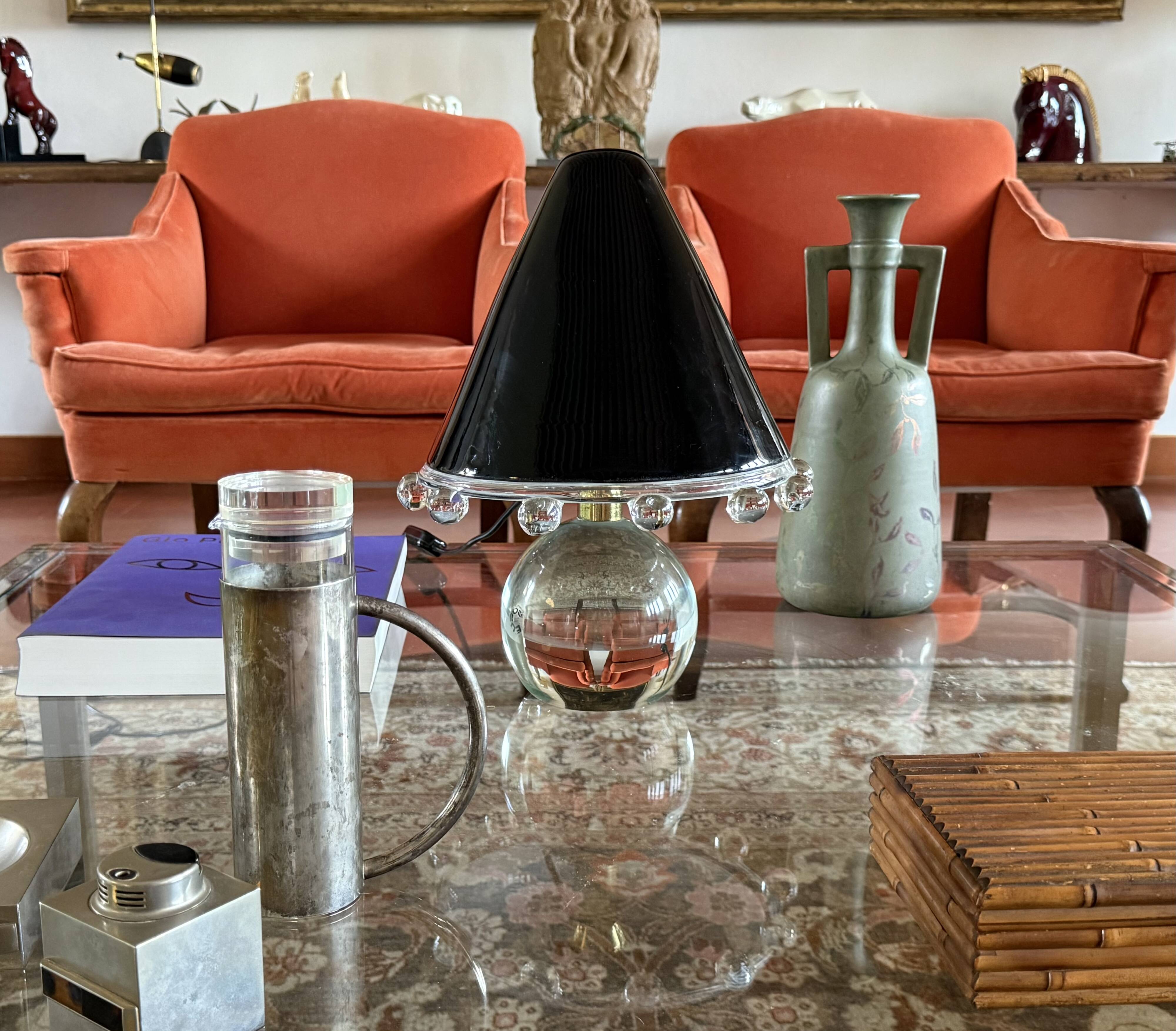 Murano Glass Table Lamp mod. Budur, Roberto Pamio, Leucos Italy, 1970s