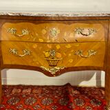 Chest of drawers Frying pan with floral decoration Louis XV style