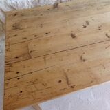 Farmhouse table in raw wood
