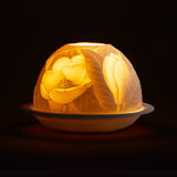 Photophore Bernardaud Lithophanie Tulip blossoms