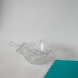 large Biot style bubbled glass mortar with pestle Design 1970