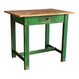Antique green table in solid pine (circa 1920)