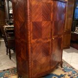 Domed wardrobe with Louis XV style inlaid decoration
