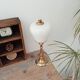 Art deco lamp in brass and opaline