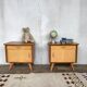 Pair of night table feet compass bedside end of vintage sofa old 1950 1960 retro