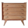 Commode vintage rénovée pieds compas bois clair doré 1950 - 1960