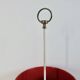 Umbrella stand, tulip base, enamelled sheet metal and brass, 1950