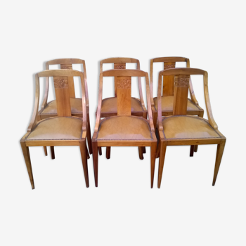 six Art Deco-era gondola chairs