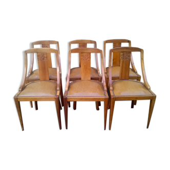 six Art Deco-era gondola chairs