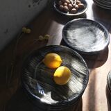 Lot d’assiettes graphiques Salins