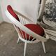 Swedish armchair circle Yngve Ekström, white and red