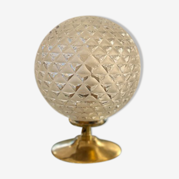 Glass "prism" globe lamp