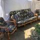 Set in vintage rattan sofa 3-seater seating and 2 seats