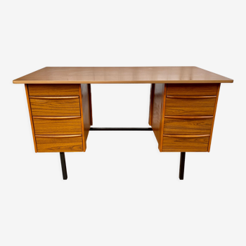 Bureau moderniste 1960 à 8 tiroirs