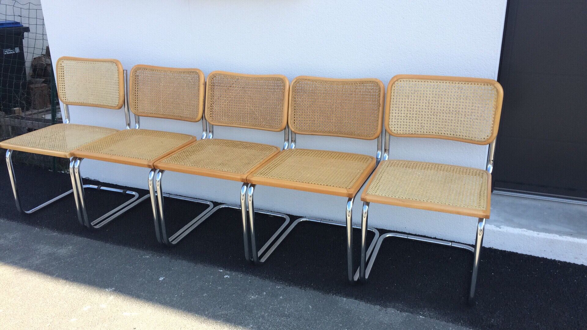 Set of 5 chairs cesca b32 by Breuer