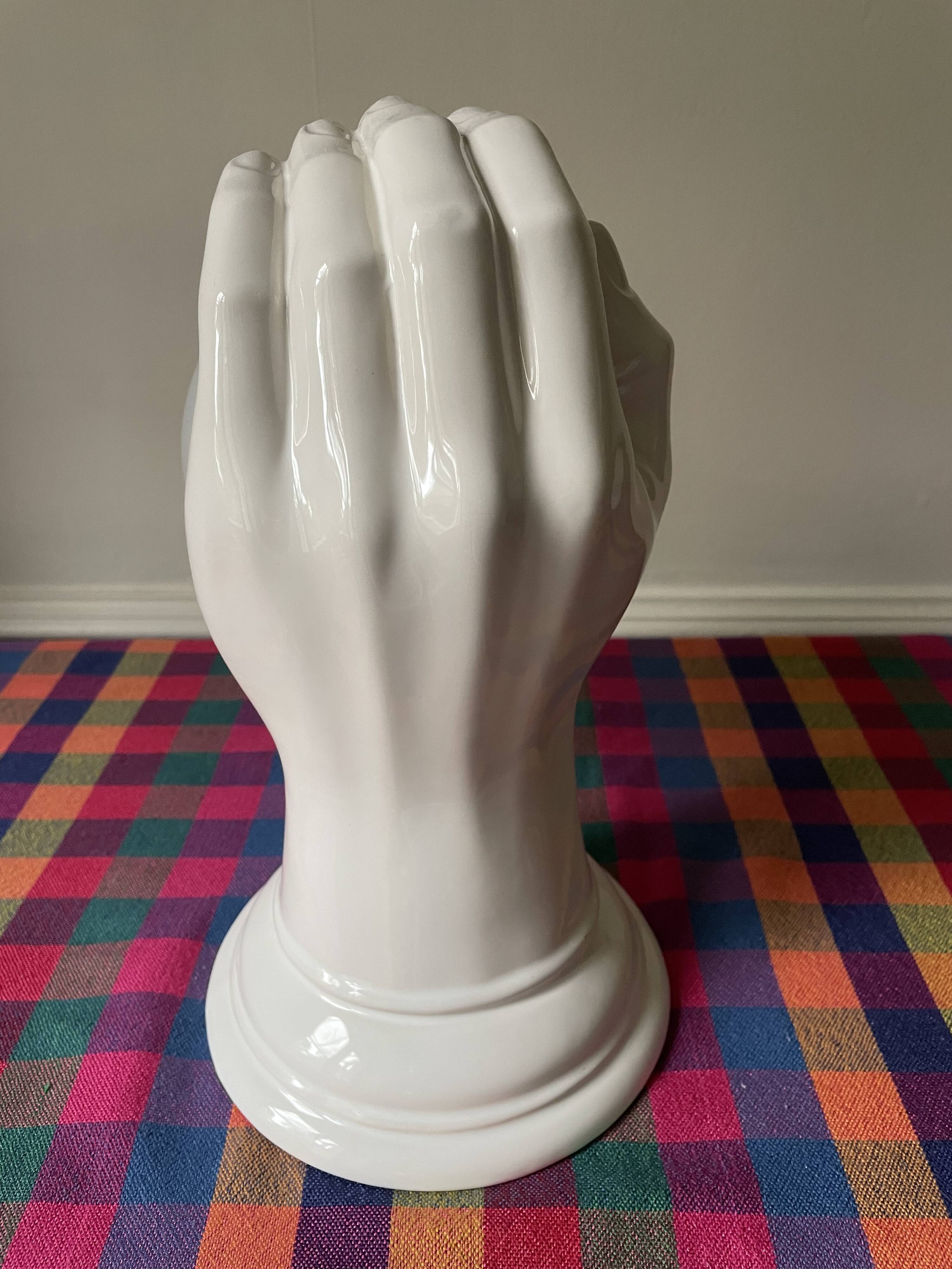 70s ceramic hand wall light
