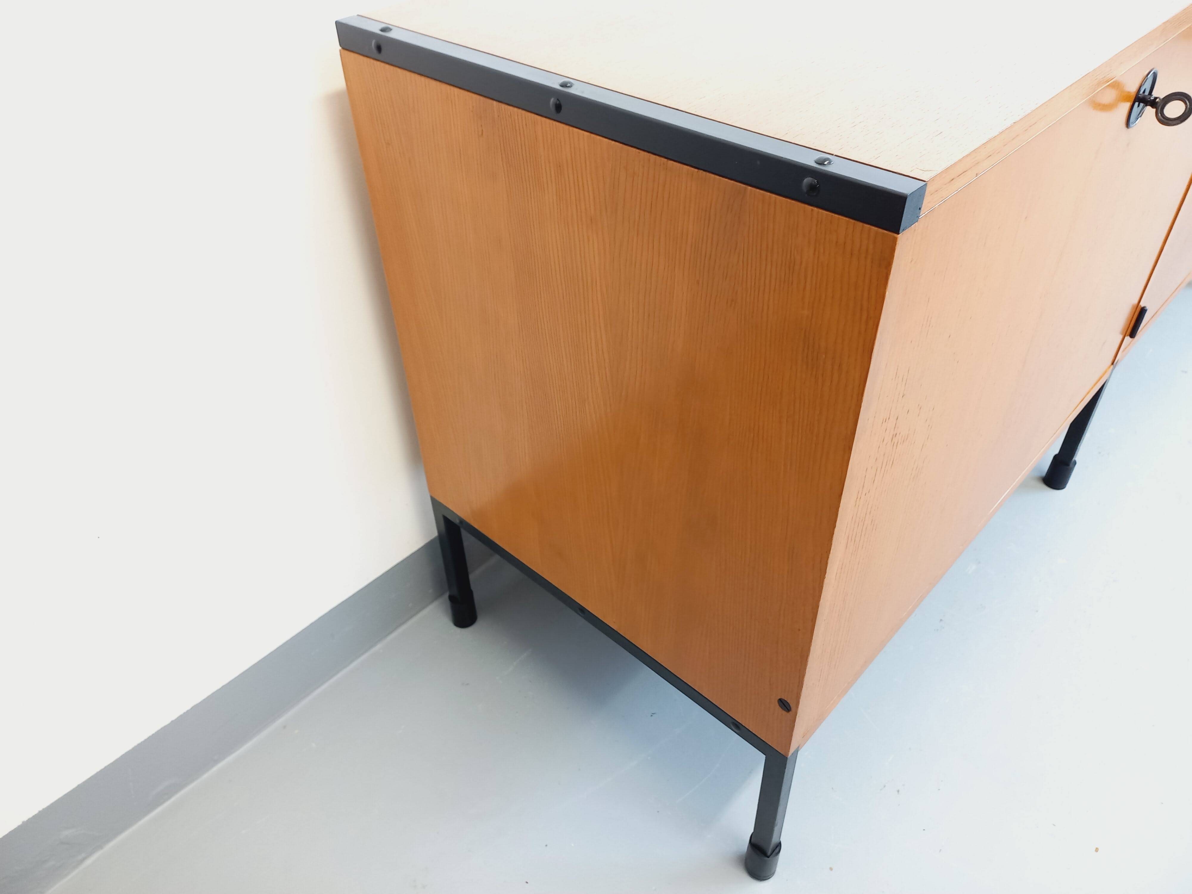 Large vintage modernist low sideboard ARP Minvielle by Guariche Mortier