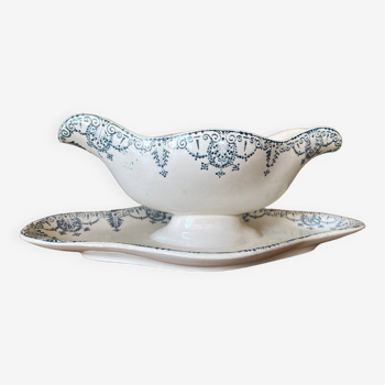 Old earthenware gravy boat from Givors