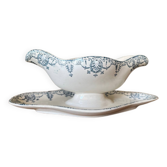Old earthenware gravy boat from Givors
