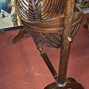 Empire style mahogany cradle with a swan neck, shaped like a cradle, circa 1810