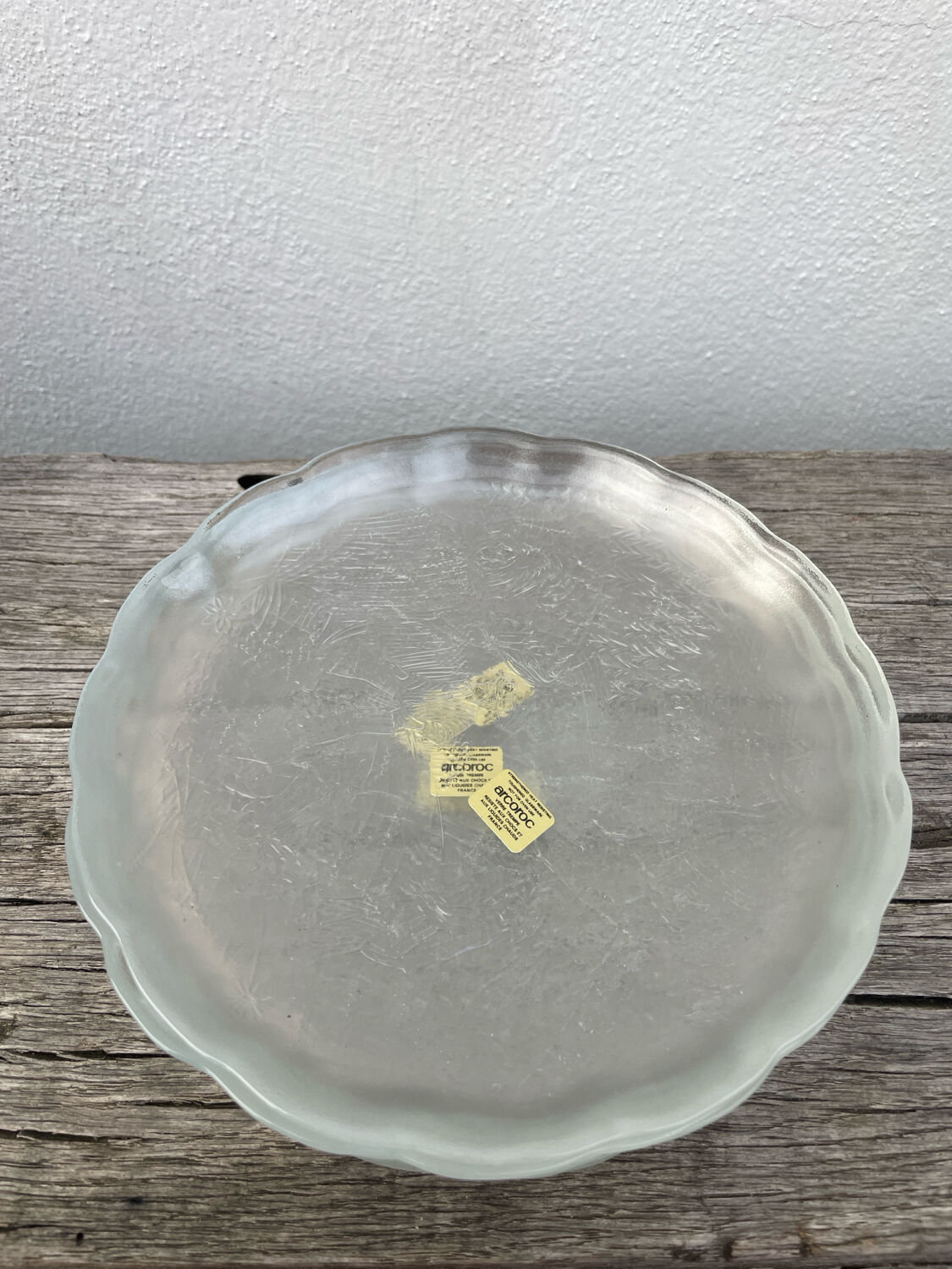 6 transparent dessert plates with a country design by Arcoroc