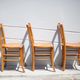 Set of 3 vintage wooden chairs by Luterma, 1960s