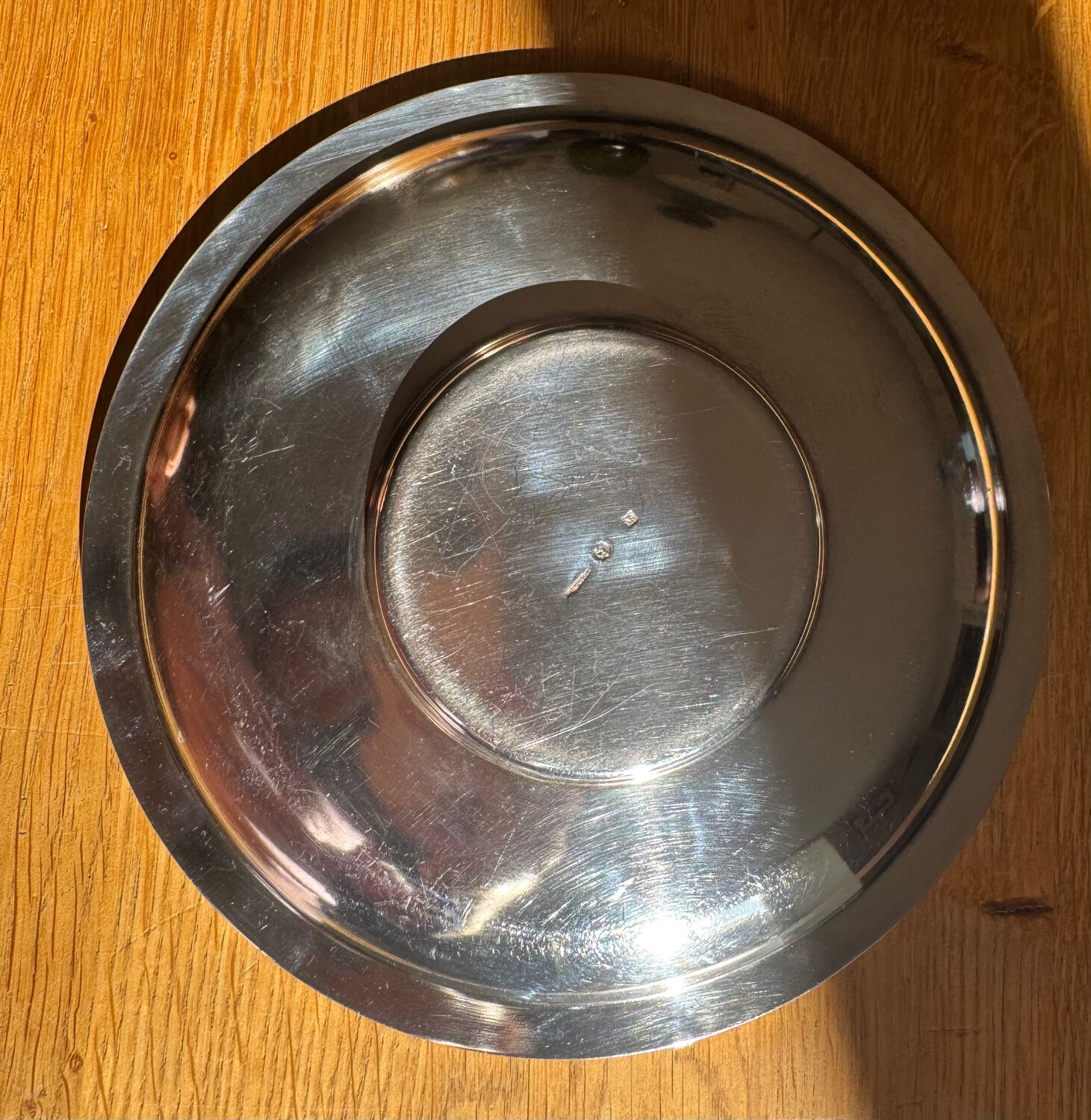 Two small dishes stamped Durousseau (Lyon)